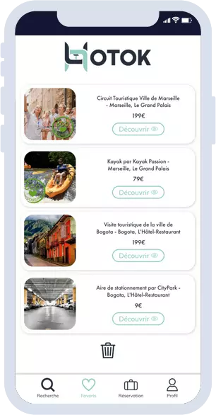 HOTOK Mobile App Mockup
